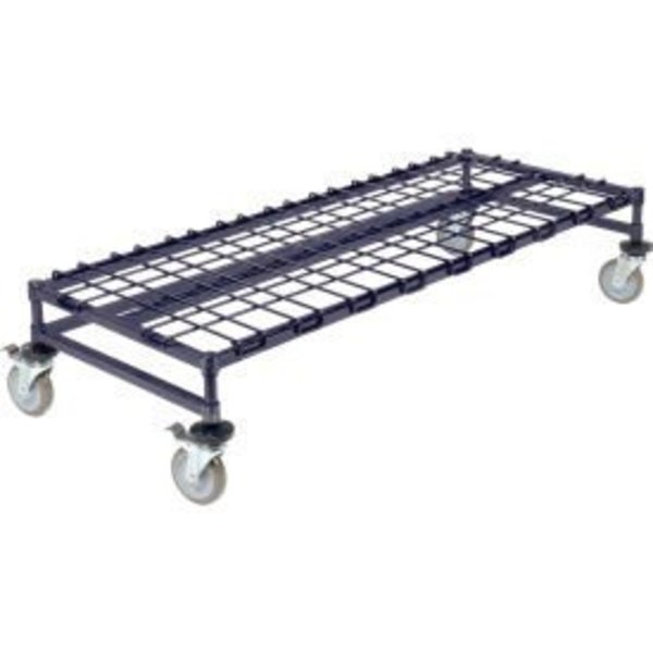Global Equipment Nexel    Poly-Z-Brite    Mobile Dunnage Rack 36"W X 24"D - 4 Swivel Casters, 2 W/Brakes 561949AB